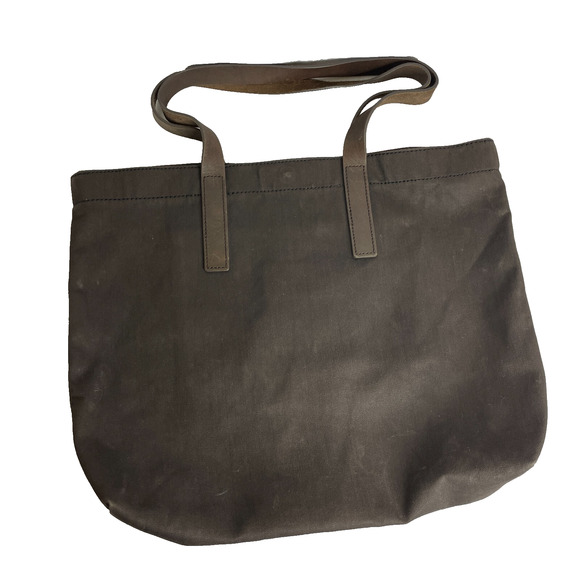Everlane Gray Cotton Blend Leather Trim Large Tote Bag Minimalist - Picture 1 of 6